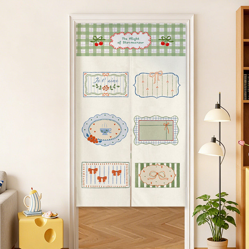 Commercial Window Printing - Tirai Pintu Noren Prancis VIKAMA Biru