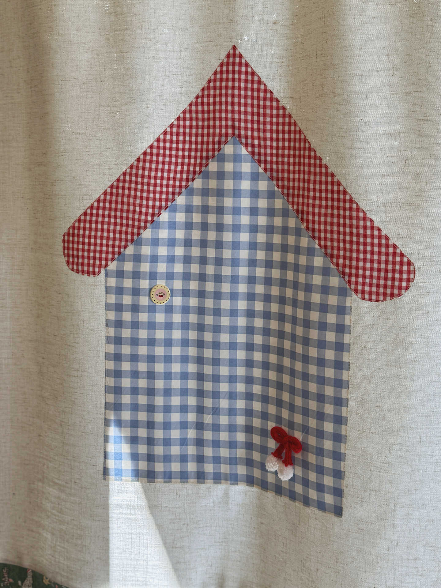 Commercial Window Printing - VIKAMA Gingham Tirai Pintu Noren Model