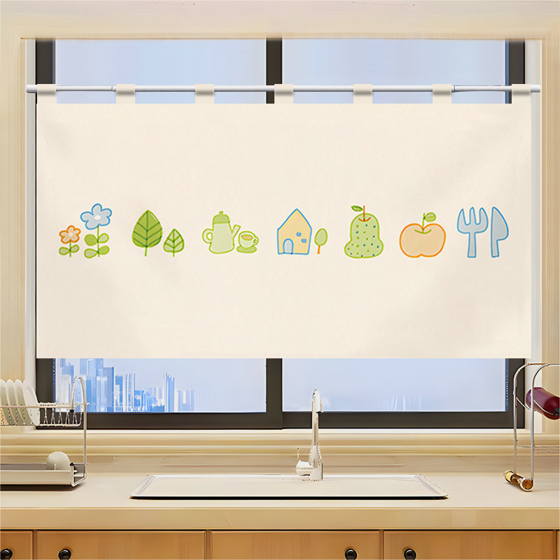 VIKAMA Grid Utensil Half Noren - Commercial Window Printing ulasan dan harga