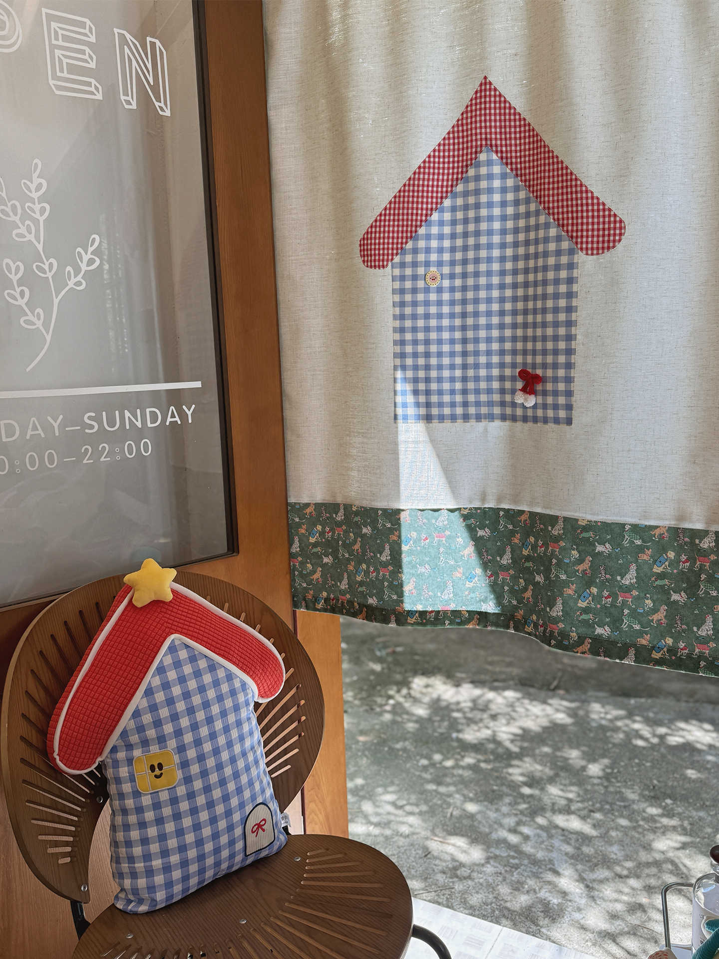VIKAMA Gingham Tirai Pintu Nor - Commercial Window Printing ulasan dan harga