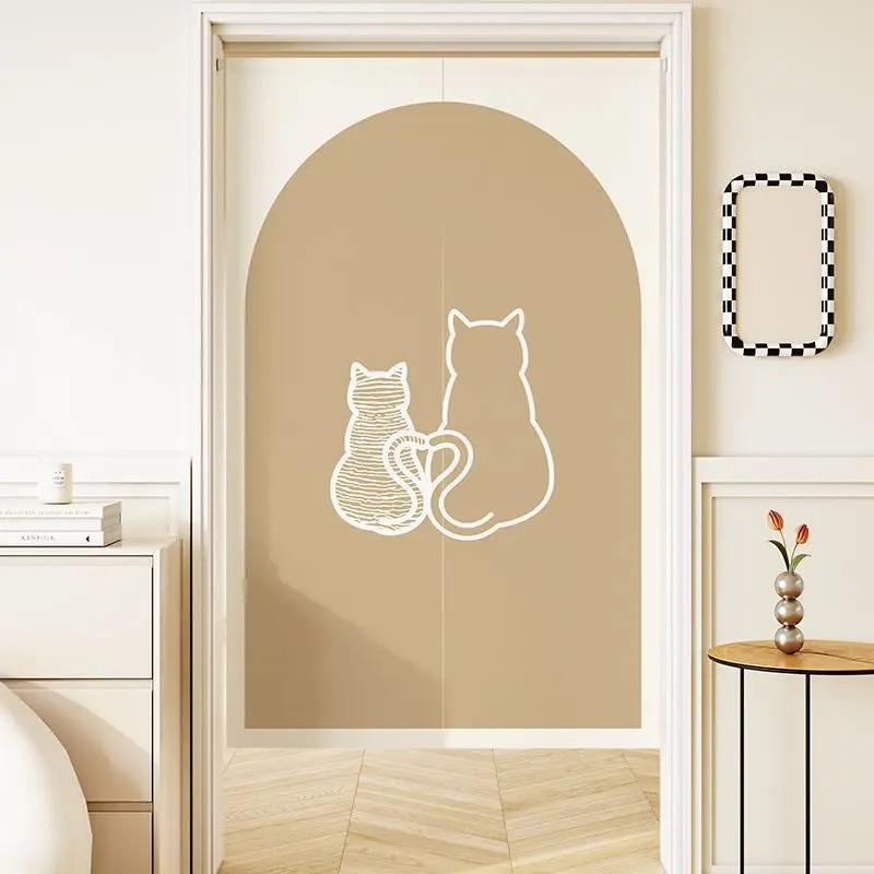 VIKAMA Minimal Line Cat Noren  - Commercial Window Printing ulasan dan harga